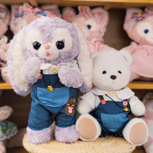 50cmステラルー コスチューム ぬいぐるみ服 オーバーオール シャツ 