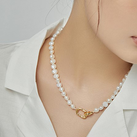 淡水パールのネックレス　14kgf ネックレス　淡水真珠　淡水パール　6月の誕生石 夏の誕生石2024