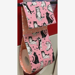 猫柄トイレットペーパーホルダーカバー　ネコ柄トイレットペーパーホルダーカバー　猫 1枚目の画像