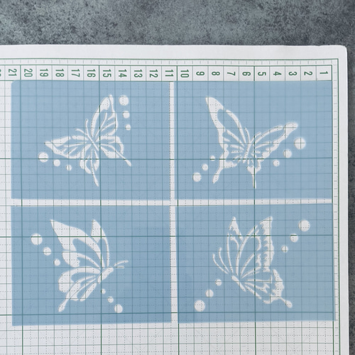 ステンシルシート　藤真様 ステンシルシート 蝶々 No.5 型紙 miyu 通販 17156651｜Creema(クリーマ)