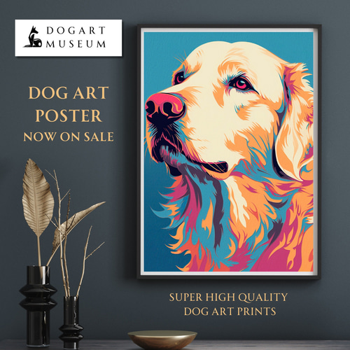 ワンダフルライフ - ゴールデンレトリバー犬 No.5】アートポスター 犬