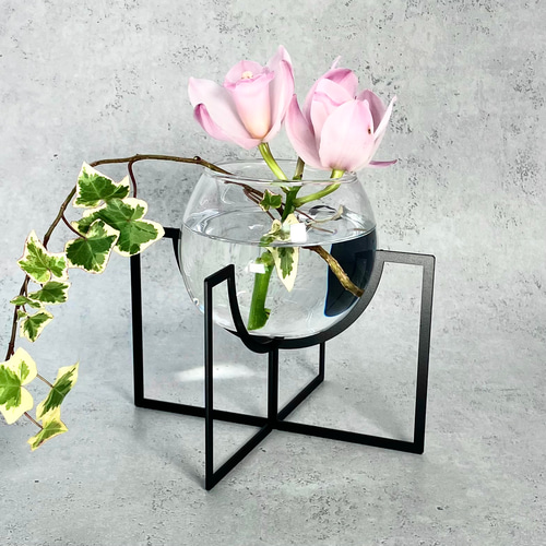 鉄の一輪挿し】一輪挿し 花器 花瓶 フラワーベース フラワースタンド