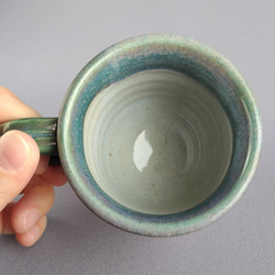 コーヒーカップ　緑釉　【商品番号：00457】 7枚目の画像