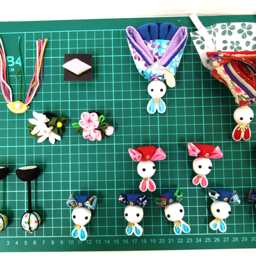 雛人形 おひなさま 5人囃子 つまみ細工 ひな人形・雛飾り himadare