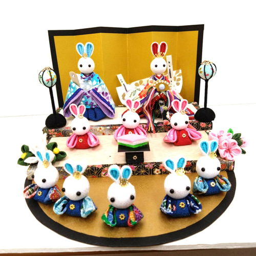 雛人形 おひなさま 5人囃子 つまみ細工 ひな人形・雛飾り himadare