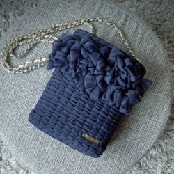 軽い！ 大人かわいい♪ エアーチュールのトートバッグ オリーブ