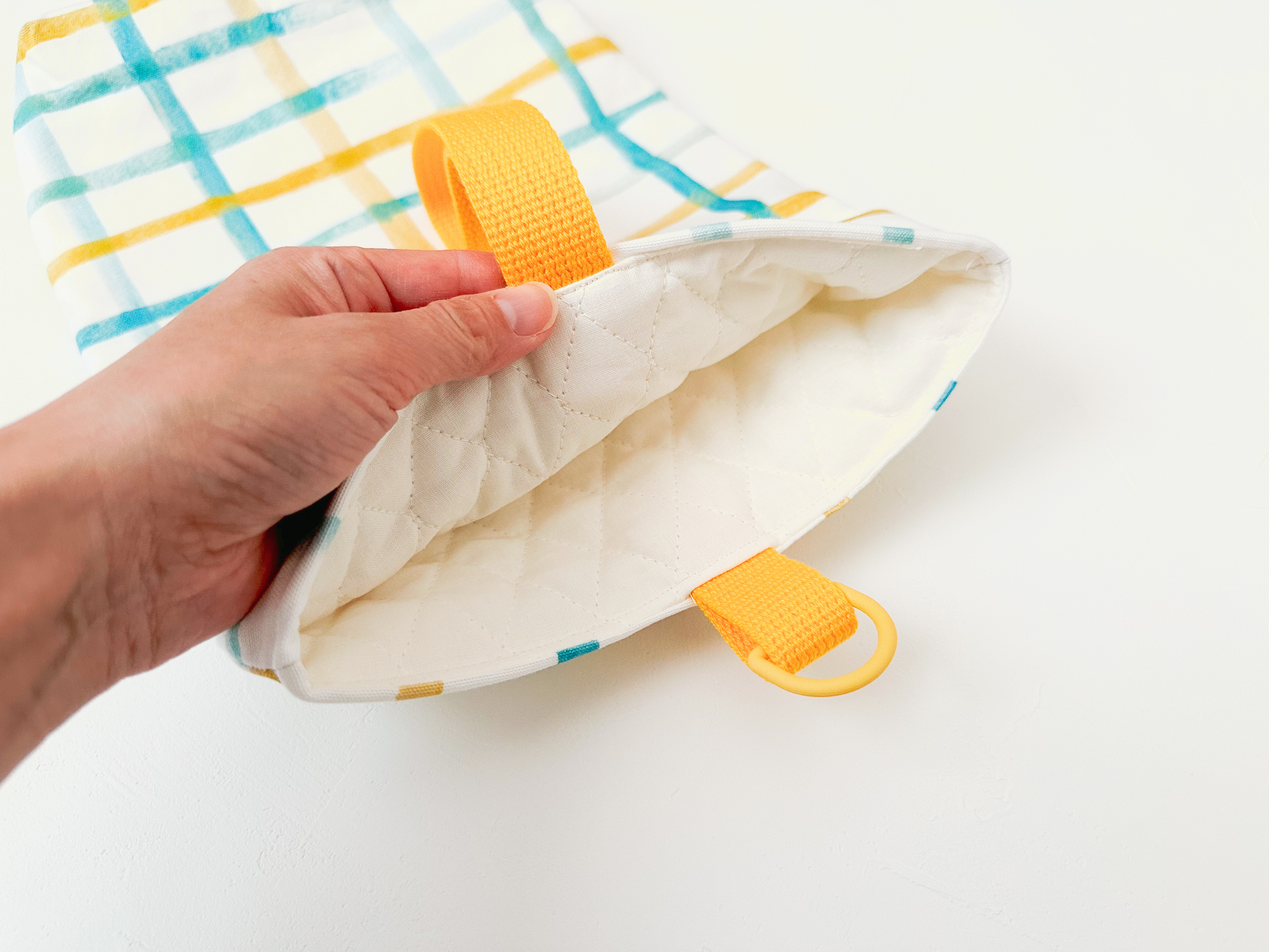 やさしい色の入園入学セット　春色チェック　こんぺいとうの森からの贈りもの　レッスンバッグ　体操着袋　上履き入れ