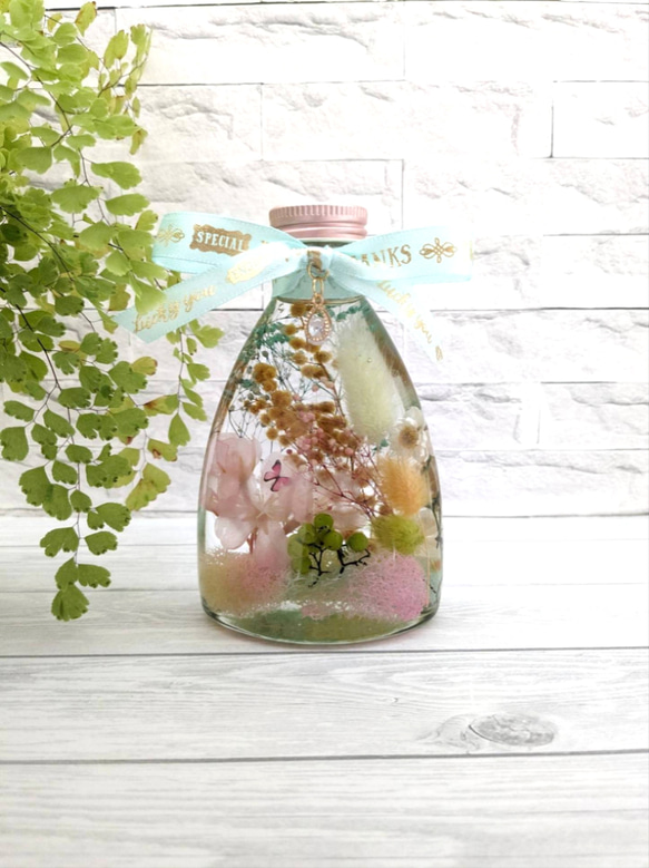 桜とミモザのハーバリウム 入学祝い、卒業祝い、お祝い、プレゼントにも 3枚目の画像