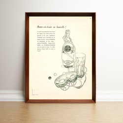 サヴィニャック Bic 1960年代 フランス 雑誌 ヴィンテージ 広告 額付