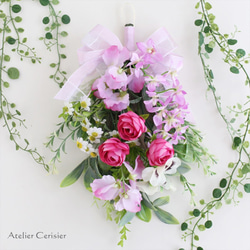 ピンクローズとラナンキュラスの豪華スウィート特大リース♪♪ c2bf9214b1a3f7497516b3ac993b72