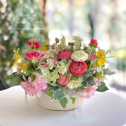 光触媒 フラワーアレンジ ラッピング付き アーティフィシャル