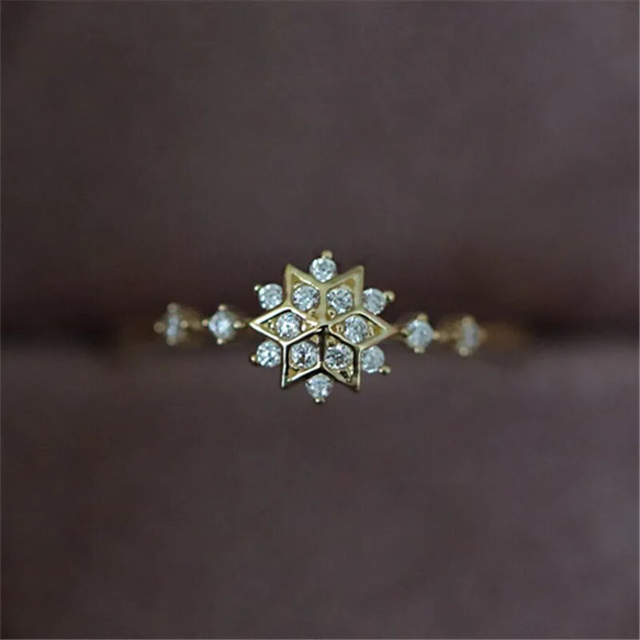 (受注製作) snowflake ring 金属アレルギー対応 指輪 リング シルバー925 silver925 1枚目の画像