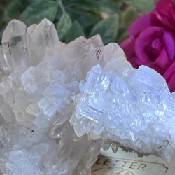 ヒマラヤ　マニカラン産　花水晶  クリスタル　原石　クラスター　フラワー　勾玉 6枚目の画像