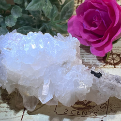 ヒマラヤ　マニカラン産　花水晶  クリスタル　原石　クラスター　フラワー　勾玉 7枚目の画像