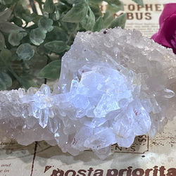 ヒマラヤ　マニカラン産　花水晶  クリスタル　原石　クラスター　フラワー　勾玉 12枚目の画像