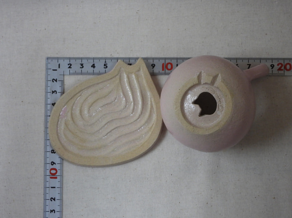 ピンクネコちゃん陶製植木鉢(ネコ皿付き) 17枚目の画像
