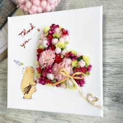 くまちゃんと小鳥ちゃんのフラワーギフト　プリザーブドフラワー　母の日ギフト　プレゼント　予約販売　 3枚目の画像