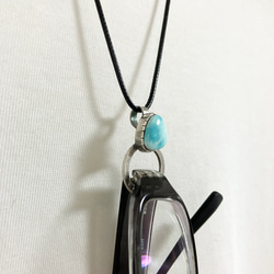 スカイライン　ターコイズ　眼鏡　サングラス　グラスホルダー　シルバー　ネックレス　ペンダント　#インディアンジュエリー 10枚目の画像