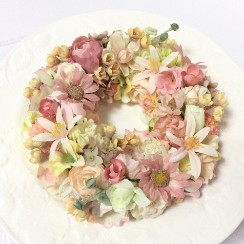 ☆セール☆優しい色のお花たち❤︎リース リース Zen 通販