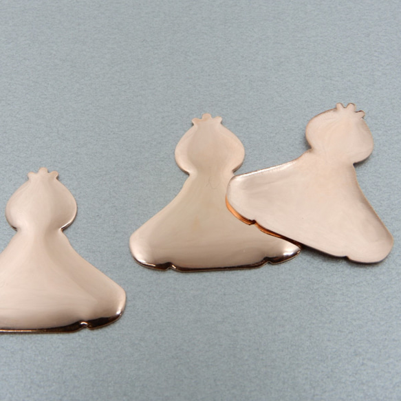 純銅板【女雛/おひな様 ひな祭り】七宝焼き《K72-022》 その他素材