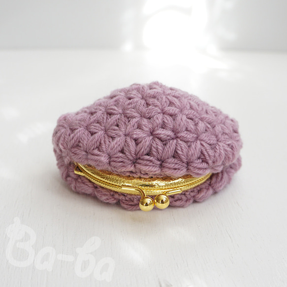 Ba-ba ♡ Jasmine Stitch crochet coinpurse No.C1729 第2張的照片