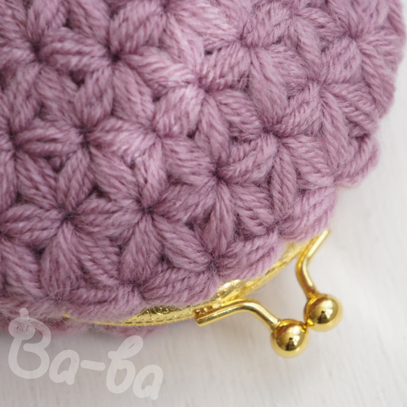 Ba-ba ♡ Jasmine Stitch crochet coinpurse No.C1729 第3張的照片