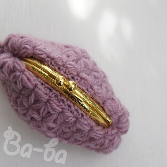 Ba-ba ♡ Jasmine Stitch crochet coinpurse No.C1729 第4張的照片