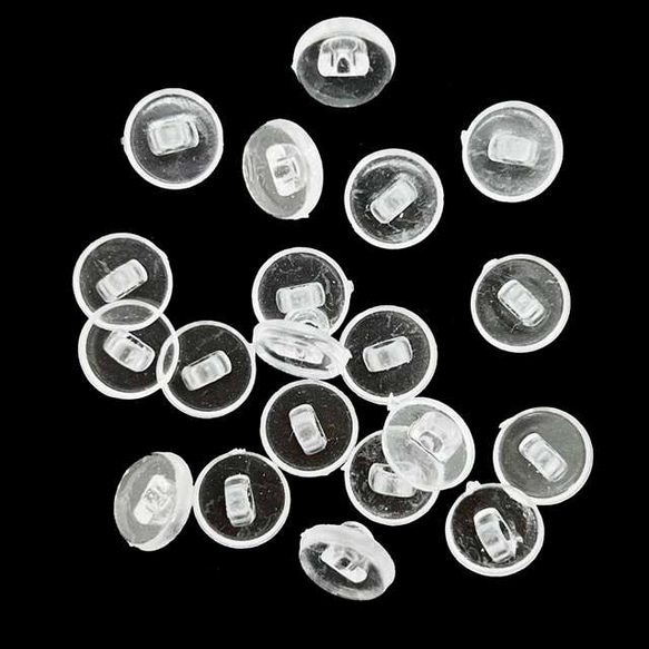 【20個】ボタン足★10ｍｍ★貼り付けパーツ クリア ヘアゴムパーツ ボタン レジンアクセサリーに 1枚目の画像