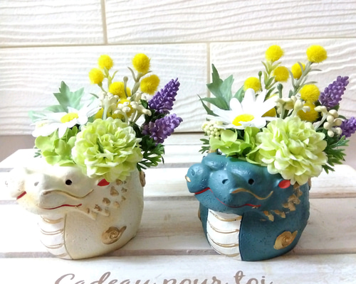 フラワーアレンジ ミモザ 辰 アートフラワー Harry Chop 通販