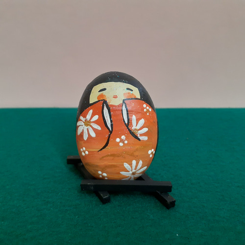 ストーンアート 石こけし(b) 立体・オブジェ makochin 通販