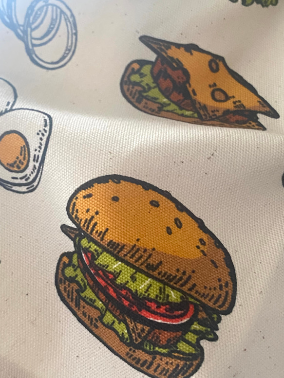 ハンバーガー柄❤︎全3色　オフホワイト　犬用スヌード　中型犬用スヌード 8枚目の画像