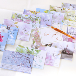 桜図鑑みたいなメッセージカード　22種セット 1枚目の画像