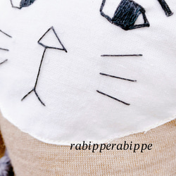 こまり顔猫　古着リメイク　ぬいぐるみ　rabippe  Ｌサイズ　送料無料　はらまき柄　 12枚目の画像