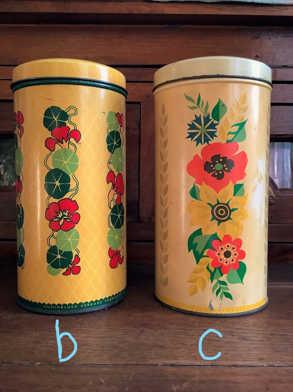 Holland vintage 花柄ティン缶 3枚目の画像
