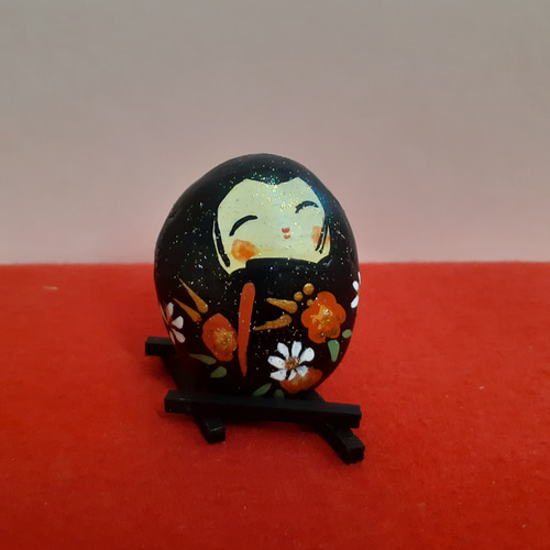 石人形、こけし石、人形、 ストーンアート 石こけし(f) 立体・オブジェ makochin 通販