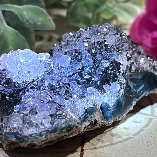 カルサイト共生　ギャラクシー　ブラックアメジスト クラスター 原石 ラフストーン ギャラクシー☪︎⋆˚ ブラックアメジスト クラスター 原石 ラフストーン