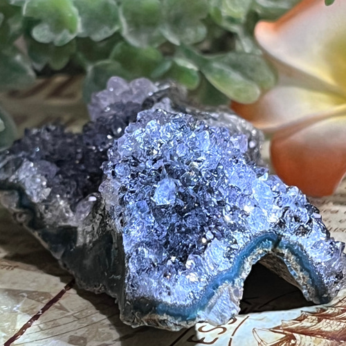 ギャラクシー☪︎⋆˚ ブラックアメジスト クラスター 原石 ラフストーン