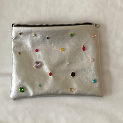 宝石ポーチ ミニポーチ キラキラ ビジュー ポーチ HALUHI HANDWORKS