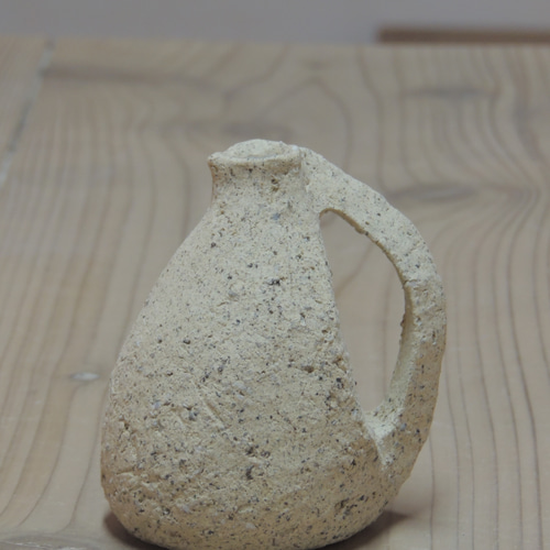 砂器（さき）取っ手付き一輪ざしーB 一輪挿し・花瓶・花器