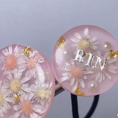 【ヘアゴム】レジン　花 9b8fea432807993d559f6fdf861b08