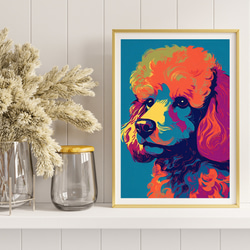 【ワンダフルライフ - トイプードル犬 No.1】アートポスター 犬の絵 犬の絵画 犬のイラスト 8枚目の画像