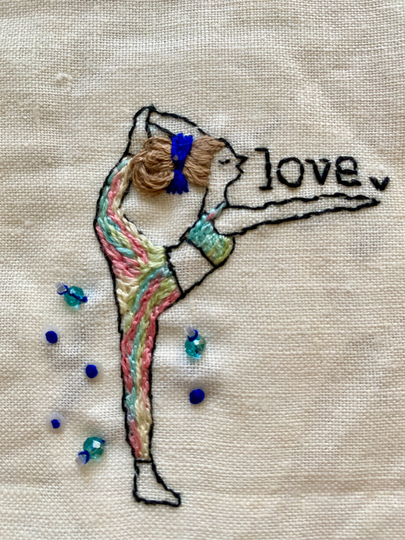 embroidery yoga pose porch2 3枚目の画像