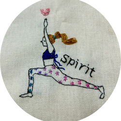 embroidery yoga pose pouch3 2枚目の画像