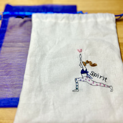 embroidery yoga pose pouch3 4枚目の画像
