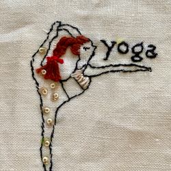 embroidery yoga pose pouch7 2枚目の画像