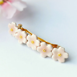 シー陶器のバレッタ　和風　桜 ba8d1a873da851dba112deab725934