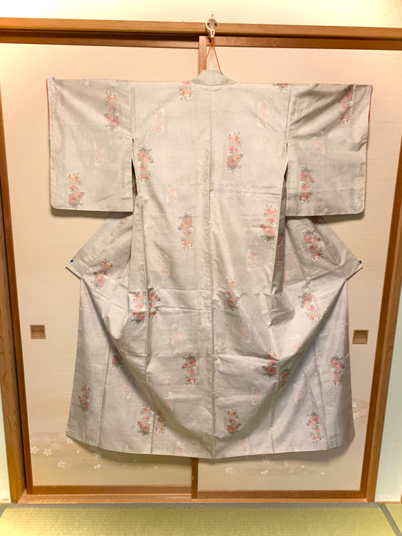 大島紬編シルクパジャマのオーダーメイド白大島追加父の日プレゼント送料無料 3枚目の画像
