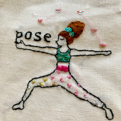 embroidery yoga pose pouch9 2枚目の画像