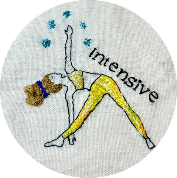 embroidery yoga pose pouch10 2枚目の画像