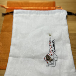 embroidery yoga pose pouch11 3枚目の画像